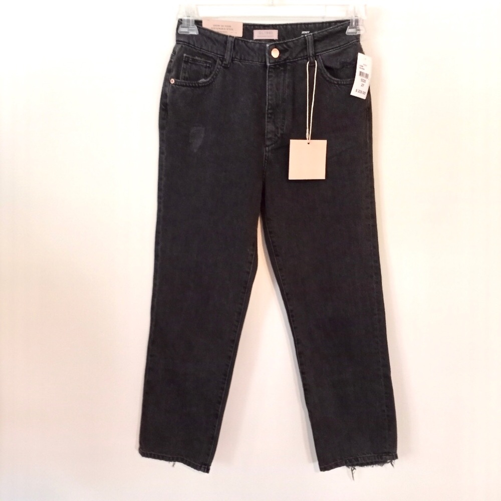 DL1961 Size 27 High-Rise Distressed Jeans - Grey/Black - Picture 2 of 12